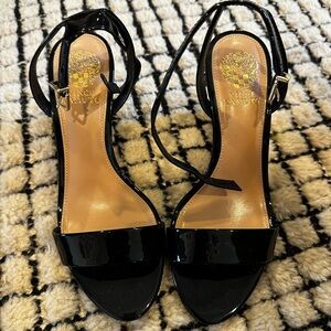 Vince Camuto Black Patent wedge Heels